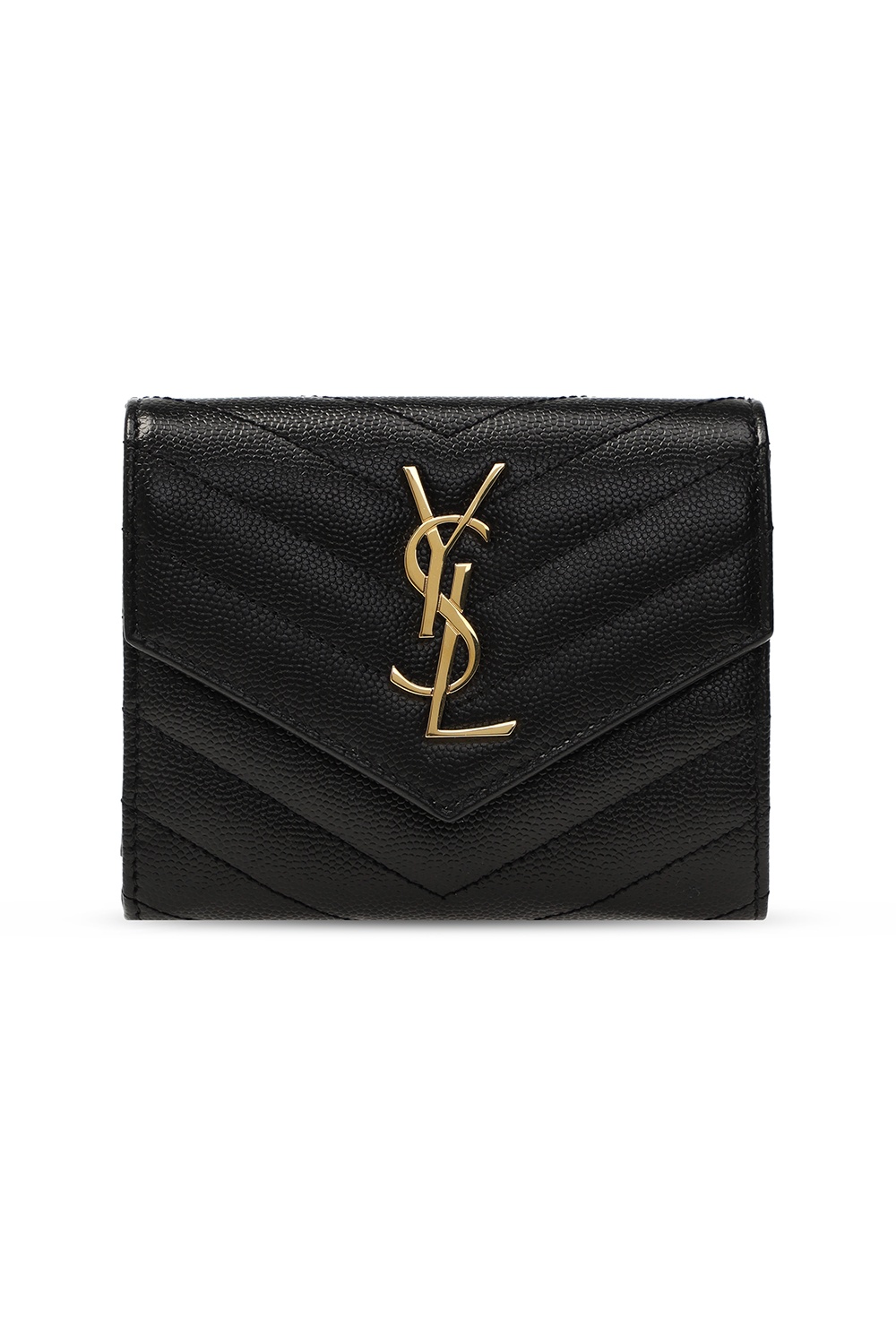 大SALE★Saint Laurent★コイン カードウォレット★BLACK タイニーカサンドラクレジットカードウォレット（シャイニー